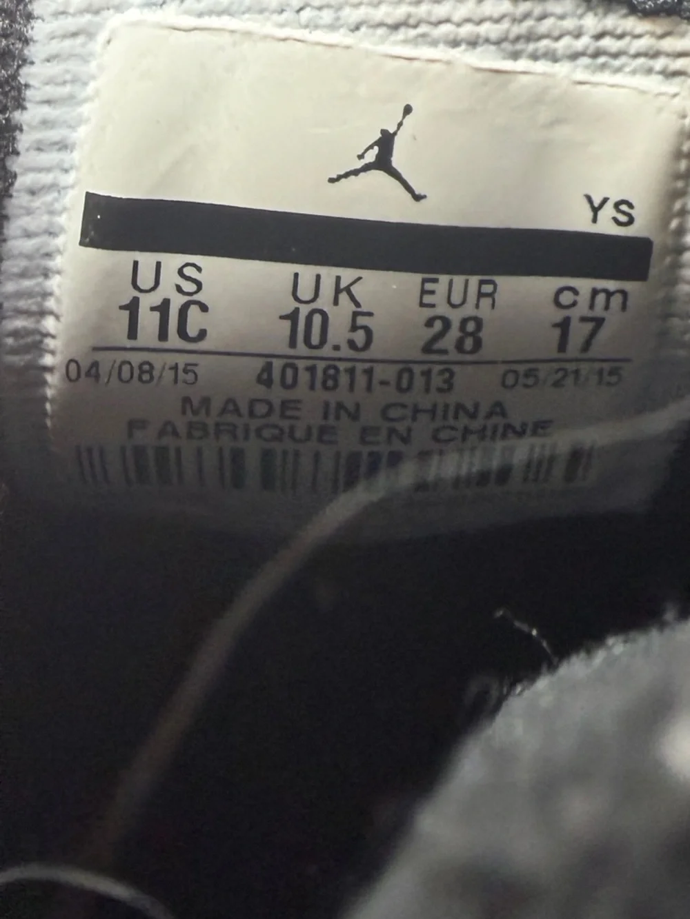 Nike Air Jordan 9 Retro sneakers in an Anthracite colorway toddler size 11